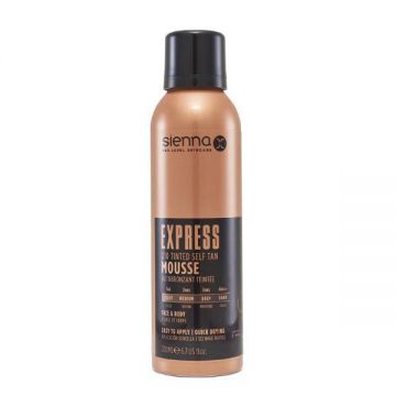 Mousse Autobronzant Sienna X – Express Q10 Self Tan Tinted Mousse, 200 ml