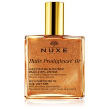 Nuxe Huile Prodigieuse Or ulei uscat multifuncțional cu sclipici pentru față, corp și păr