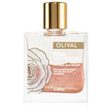 Olival Rose Gold ulei cu sclipici pentru față, corp și păr