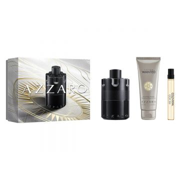 Set cadou Azzaro The Most Wanted Intense, Barbati, Apa de Parfum, 100 ml + Gel de dus 100 ml + Apa de Parfum, 10 ml Set cadou Azzaro The Most Wanted Intense, Barbati, Apa de Parfum, 100 ml + Gel de dus 100 ml + Apa de Parfum, 10 ml