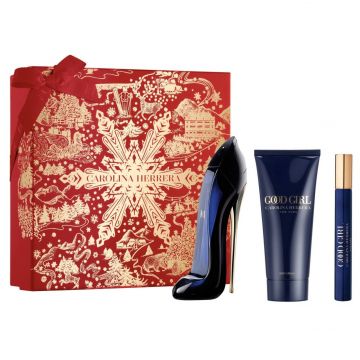 Set Cadou Carolina Herrera Good Girl, 50 ml Apa de parfum + 100 ml Lotiune de corp + 10 ml, Apa de Parfum Set Cadou Carolina Herrera Good Girl, 50 ml Apa de parfum + 100 ml Lotiune de corp + 10 ml, Apa de Parfum