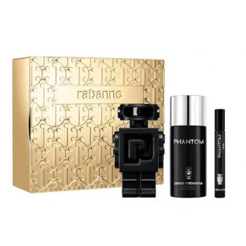 Set cadou Paco Rabanne Phantom, Parfum, Barbati, 100 ml + Deodorat spray, 150 ml + Mini Apa de Parfum, 10 ml Set cadou Paco Rabanne Phantom, Parfum, Barbati, 100 ml + Deodorat spray, 150 ml + Mini Apa de Parfum, 10 ml
