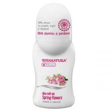 SHORT LIFE - Deodorant Roll-On Spring Flowers Zambila si Tuberoza Vivanatura, 50 ml la reducere