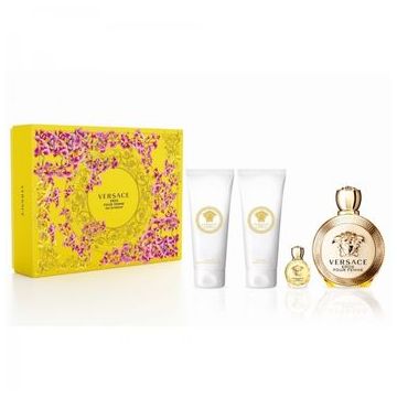 Versace Eros Pour Femme - 100 ml Apa de Parfum + 100 ml Gel de Dus + 100 ml Lotiune de Corp  + 5 ml Apa de Parfum