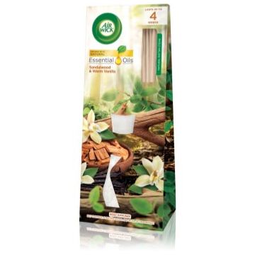 Air Wick Essential Oils Sandalwood & Warm Vanilla aroma difuzor cu rezervã
