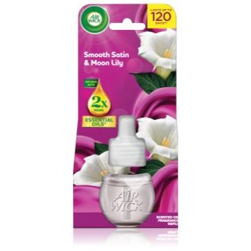 Air Wick Essential Oils Smooth Satin & Moon Lily rezervă pentru difuzorul electric