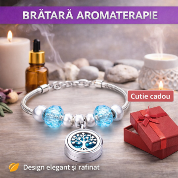 Bratara aromaterapie, tip difuzor pentru uleiuri esentiale V25