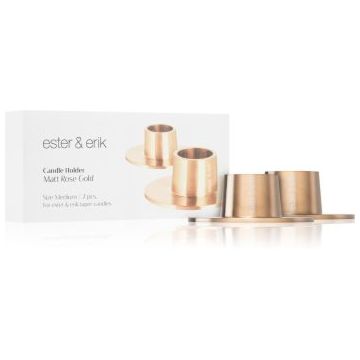 ester & erik accessories matt rose gold sfeșnic medium 2,2 cm