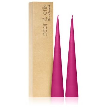 ester & erik cone candles clear pink (no. 41) lumanare