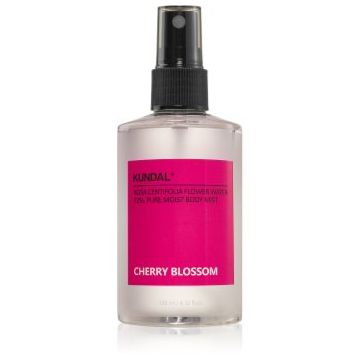 KUNDAL Pure Moist Body Mist Cherry Blossom spray de corp hidratant cu efect calmant