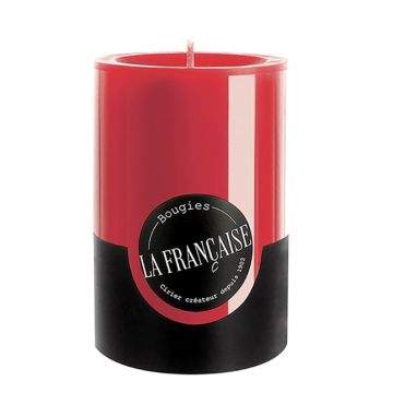 Lumanare La Francaise Colorama Cylindre Timeless d 7cm  h 10cm  50 ore  rosu