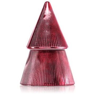 Paddywax Stacked Tree Red Ribbed Mercury lumânare parfumată