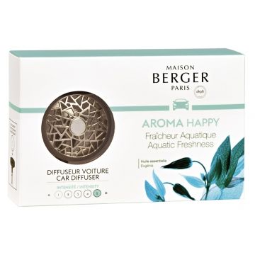 Set odorizant masina Maison Berger Aroma Happy Fraicheur Aquatique + rezerva ceramica
