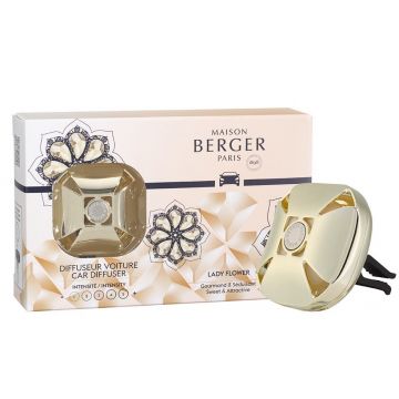 Set odorizant masina Maison Berger Eternity Or + rezerva ceramica Lady Flower