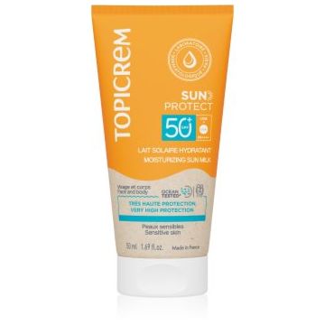 Topicrem Sun Protect Moisturizing Sun Milk lotiune hidratanta SPF 50+
