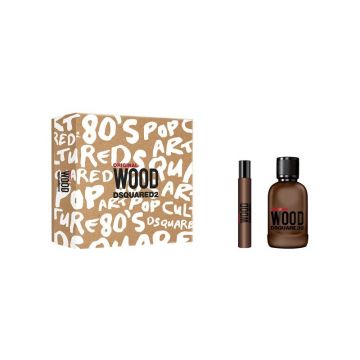 Set cadou Dsquared Original Wood pentru bărbați Volum EDP 100 ml + EDP 10 ml