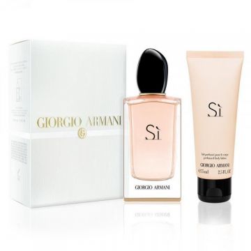 Set cadou Giorgio Armani Si pentru femei Volum EDP 50 ml + 50 ml gel de duș + 50 ml loțiune de corp