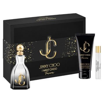Set cadou Jimmy Choo I Want Choo Forever pentru femei Volum EDP 100 ml + EDP 7,5 ml + 100 ml loțiune de corp
