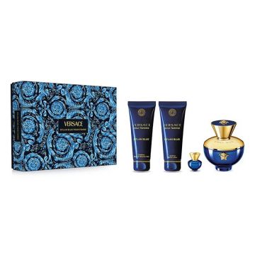 Set cadou Versace Dylan Blue pentru femei Volum EDP 100 ml + EDP 5 ml + 100 ml gel de duș + 100 ml loțiune de corp
