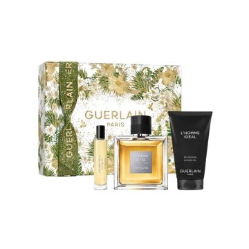 Guerlain L`homme Ideal Set cadou pentru bărbați Volum EDT 100 + 75 ml gel de duș