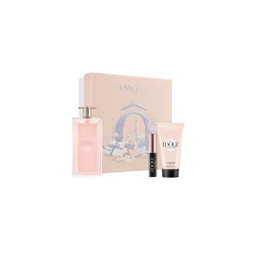 Set cadou Lancome Idole pentru femei Volum EDP 50 ml + 50 ml cremă de corp + rimel negru 2,5 ml