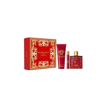 Set cadou Versace Eros Flame pentru bărbați Volum EDP 100 ml + EDP 10 ml + geantă de toaletă