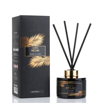 Odorizant cameră cu bețișoare - Loris Niche Aoud & Ylang - 150ml