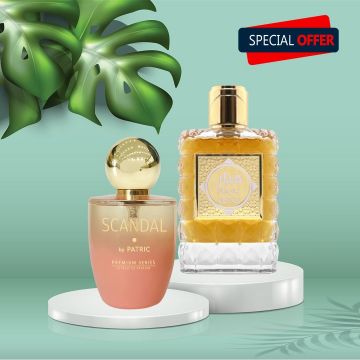 Pachet 2 parfumuri, Scandal by Patric si Mayar by Adyan, femei, 100 ml
