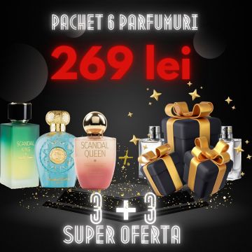 Scandal King + Scandal Queen + Opulent Dubai + 3 parfumuri 100ml cadou