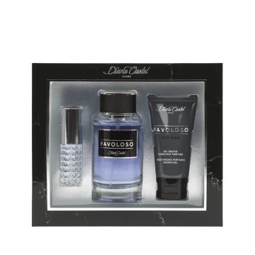 Set cadou 3 produse Favoloso, apă de parfum + gel de dus + mini parfum