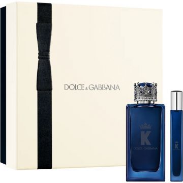 Set cadou D&G K by Dolce&Gabbana, Barbati, Apa de Parfum, 100 ml + 10 ml de firma original