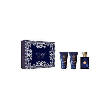 Set cadou Versace Dylan Blue pentru bărbați Volum EDT 100ml + EDT 10ml + geantă de toaletă
