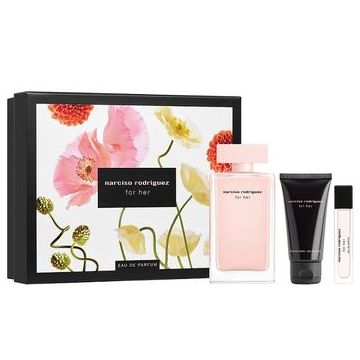 Set Apa de Parfum Narciso Rodriguez For Her 100 ml + 10 ml + 50 ml Lotiune de corp, Femei