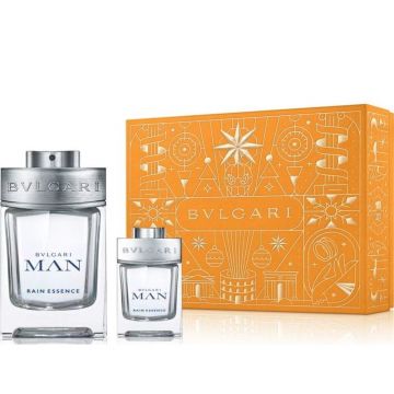 Set Bvlgari Man Rain Essence 100ml + 15ml, Apa de Parfum, Barbati