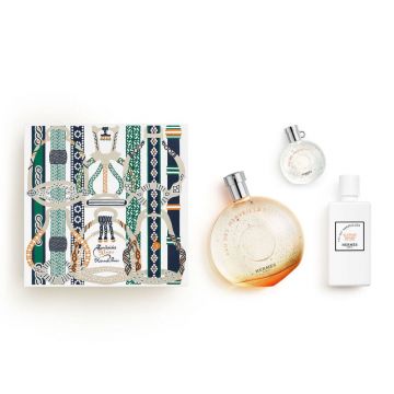 Set Eau des Merveilles 100ml + 7.5ml + 80ml Lotiune de corp, Hermes, Femei
