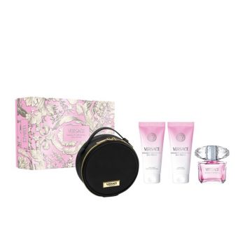 Set Versace Bright Crystal 90ml + 100ml Gel de Dus + 100ml Lotiune de Corp + Geanta Cosmetice