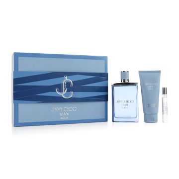 Set Jimmy Choo Man Aqua 100ml + 7.5ml + 100ml Gel de Dus, Barbati