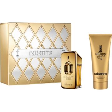 Set Paco Rabanne Million Gold 50ml + 100ml Gel de Dus, Apa de Parfum Intense, Barbati