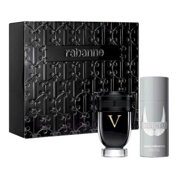 Set cadou Paco Rabanne Invictus Victory 100 ml Apa de Parfum + 150 ml Deodorant Spray