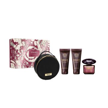 Set Cadou Versace Crystal Noir 90ml + 100 Gel de Dus + 100 Lotiune de corp + Geanta Cosmetice