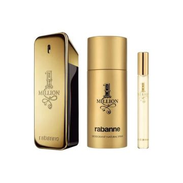 Set Paco Rabanne 1 Million 100ml + 10ml + 150ml Deodorant Spray