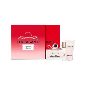 Set Salvatore Ferragamo Signorina 100ml + 10ml + 50ml Lotiune de Corp