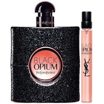 Travel Set Yves Saint Laurent Black Opium Apa de Parfum 90ml + 10ml, Femei