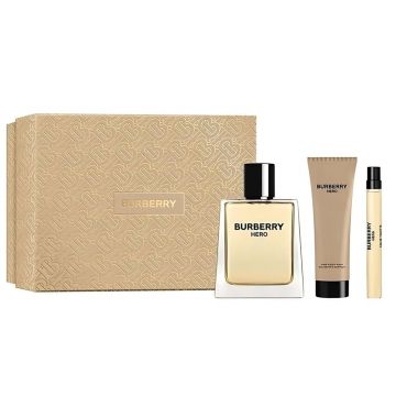 Set cadou Burberry Hero Apa de Toaleta 100ml + 10ml + 75ml Gel de dus