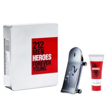 Set cadou Carolina Herrera 212 Men Heroes Apa de Toaleta 90ml + 100ml Gel de Dus
