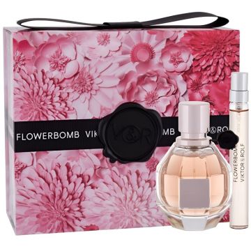 Set Cadou Viktor & Rolf Flowerbomb 50ml + 10ml, Apa de parfum, Femei