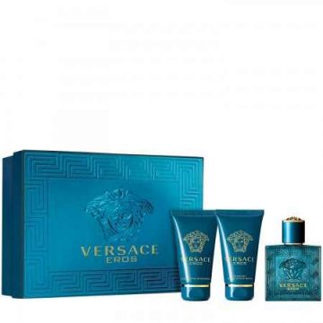 Set Versace Eros Apa de Toaleta 50ml + 50ml Gel + 50ml After Shave Balsam
