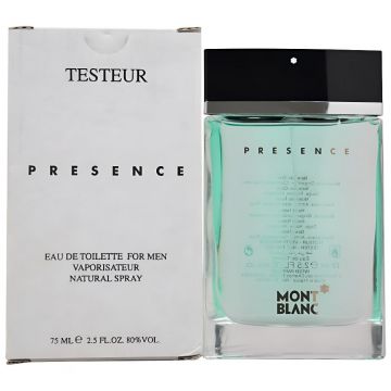 Tester MontBlanc Presence 75ml, Apa de toaleta, Barbati