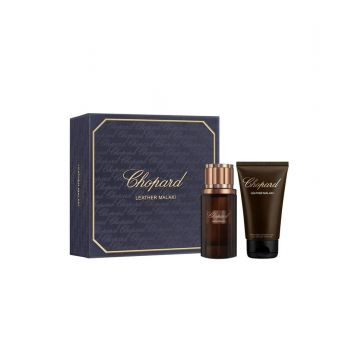 Set Cadou Chopard Leather Malaki 80ml + 150ml Gel de Dus, Apa de Parfum, Barbati