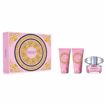 Set Versace Bright Crystal, 50 ml Apa de Toaleta + 50 ml lotiune de corp + 50 ml gel de dus